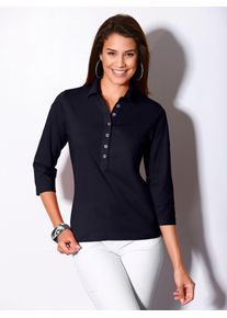 Casual Looks Damen Poloshirt "Poloshirt", schwarz, Gr. 36, unifarben, 50% Baumwolle, 50% Modal, Shirts