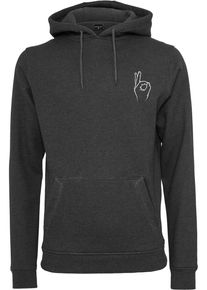 MisterTee Herren Sweatshirt "MisterTee Herren Easy Sign Hoody", grau, Gr. S, unifarben, 65% Baumwolle, 35% Polyester, Sweatshirts