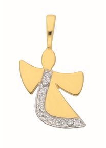 Adelia´s ADELIA ́S Damen Ketten-Anhänger "Damen 333 Gold Anhänger Engel mit Zirkonia", Gold, gold, Gold, Schmuckanhänger, mit Zirkonia für Damen