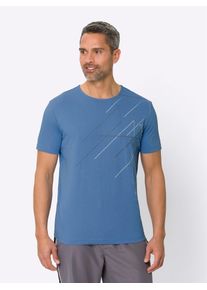 CLASSIC Herren Kurzarmshirt "Freizeitshirt", blau, Gr. 60, gemustert, mehrfarbig, 100% Baumwolle, Shirts