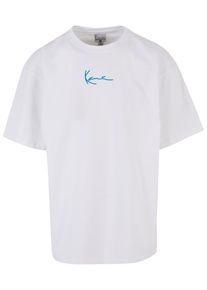 Karl Kani Herren T-Shirt "Karl Kani Herren Small Signature Blue Logo Tee white", weiß, casual, Gr. XL, 100% Baumwolle, Shirts