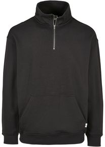 Urban Classics Herren Rundhalspullover "Urban Classics Herren Organic Basic Troyer", schwarz, casual, Gr. XL, unifarben, 100% Baumwolle, Pullover