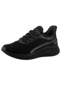 Skechers Damen Slip-On Sneaker "BOBS GEO-", Gr. 39, schwarz, Textil, sportlich, Schuhe, Freizeitschuh in veganer Verarbeitung