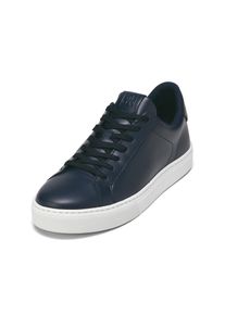 Marc O'Polo MARC O'POLO Herren Sneaker "aus edlem Rindnappaleder", Gr. 44, blau, Obermaterial: 100% Leder, unifarben, casual, Schuhe