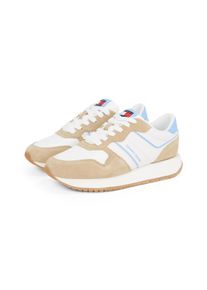 Tommy Jeans Damen Plateausneaker "TJW EVA RUNNER LIGHT", Gr. 40, grau, Veloursleder, Lederimitat, sportlich, Schuhe, Freizeitschuh, Halbschuh,