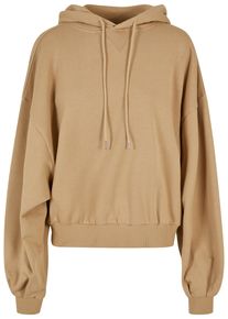 Urban Classics Damen Rundhalspullover "Urban Classics Damen Ladies Organic Oversized Terry Hoody", beige, casual, Gr. XS, unifarben, 100% Baumwolle,