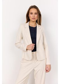 soyaconcept Damen Kurzblazer "SC-DANIELA 1", beige, modisch, Gr. S, unifarben, Web, Obermaterial: 73% Polyester, 24% Viskose, 3% Elasthan, Blazer