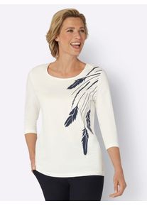 Classic Basics Damen 3/4-Arm-Shirt "3/4-Arm-Shirt", beige, Gr. 52, gemustert, bedruckt, 100% Baumwolle, Shirts