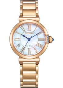 Citizen Damen Solaruhr, gold, Armbanduhren, Armbanduhr, Damenuhr, Edelstahlarmband, Saphirglas