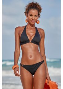 s.Oliver Damen Triangel-Bikini-Top "Rome", schwarz, Gr. 34, unifarben, Polyamid, Bikini-Oberteile, mit breitem Bündchen