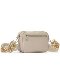 Lascana Damen Umhängetasche "Minibag", grau, Textil, unifarben, Taschen, Handtasche, Crossbody-Bag mit auswechselbaren Schulterriemen VEGAN