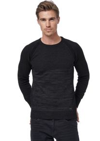 Rusty Neal Herren Strickpullover "Rusty Neal Knitwear", schwarz, casual, Gr. XXL, meliert, mehrfarbig, 50% Polyacryl, 50% Baumwolle, Pullover, im