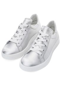 Ara Damen Sneaker "ROM", Gr. 4,5, bunt, Glattleder, metallic, sportlich, Schuhe, Schnürschuh, Retro Sneaker, Komfortschuh in Bequemweite G (= weit)