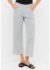 Angels Damen 7/8-Hose "LINN", blau, casual, Gr. 44, gestreift, Web, Obermaterial: 89% Baumwolle, 8% Polyester, 3% Elasthan, Hosen