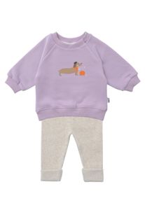 Liliput Kinder Sweatanzug "Dackel", lila, Gr. 86, bedruckt, 80% Baumwolle, 20% Polyester, Sportanzüge, mit niedlichem Dackel-Print