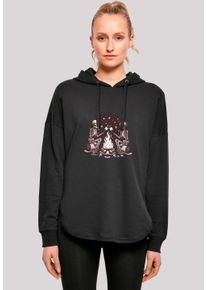 F4NT4STIC Damen Kapuzenpullover "Skelette Lagerfeuer Marshmallow", schwarz, casual, Gr. M, Obermaterial: 100% Baumwolle, Pullover, Premium Qualität