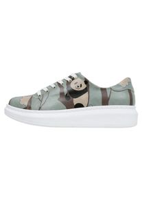 DOGO Damen Plateausneaker "Myra Bear With A Balloon Damen Sneaker / Female", Gr. 37, blau, Lederimitat, Schuhe, Vegan