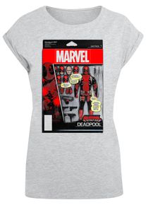 ABSOLUTE CULT Herren T-Shirt "ABSOLUTE CULT Damen Ladies Deadpool - Action Figure T-Shirt", grau, casual, Gr. S, bedruckt, 100% Baumwolle, Shirts