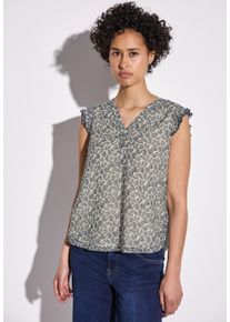 Street One Damen Blusentop, blau, casual, Gr. 36, bedruckt, Stoff, 100% Polyester, Blusen, mit grafischem Muster