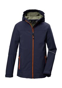Killtec Kinder Softshelljacke "KOW 366 BYS SFTSHLL JCKT", blau, sportlich, Gr. 176, Oberstoff: Oberseite: 100% Polyester, Rückseite: 100% Polyester,