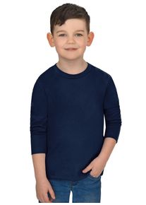 TRIGEMA Kinder T-Shirt "TRIGEMA Langarmshirt aus 100% Baumwolle", blau, Basic, Gr. 140, 100% Baumwolle, Shirts