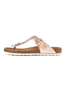 Lascana Damen Zehentrenner "Sandale, Pantolette, offener Schuh, Sommerschuh", Gr. 39, rosa, Obermaterial: 100% Lederimitat. Futter: 100%