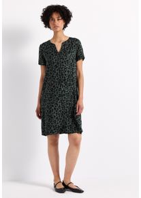Street One Damen Tunikakleid, grün, casual, Gr. 34, animal-print, Stoff, 100% Viskose, Kleider, im Tunika-Style