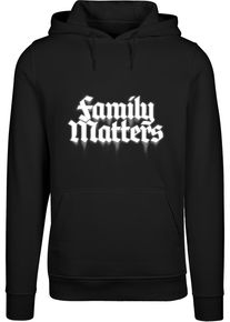 MisterTee Herren Kapuzensweatshirt "MisterTee Family Matters Hoody", schwarz, Gr. S, bedruckt, 65% Baumwolle, 35% Polyester, Sweatshirts