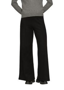 s.Oliver Damen Strickhose, schwarz, casual, Gr. 46, unifarben, Strick, Obermaterial: 60% Baumwolle, 40% Polyacryl, Hosen, mit elastischem Bund