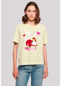 F4NT4STIC Damen T-Shirt "Alice im Wunderland Tick Tock", gelb, casual, Gr. S, Obermaterial: 100% Baumwolle, Shirts, Retro, Heroes of Childhood, TV