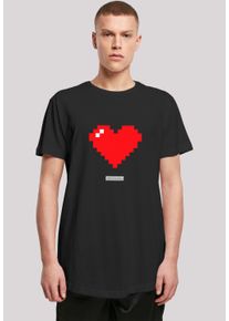 F4NT4STIC Herren T-Shirt "Pixel Herz Good Vibes Happy People", schwarz, casual, Gr. XXL, Obermaterial: 100% Baumwolle, Shirts, Print
