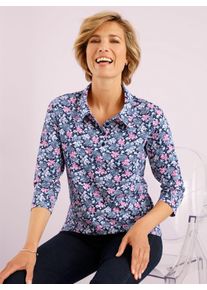 Classic Basics Damen Poloshirt "Poloshirt", bunt, Gr. 40, geblümt, gemustert, bedruckt, mehrfarbig, 100% Baumwolle, Shirts