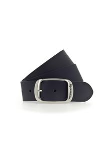Tamaris Damen Ledergürtel, blau, casual,modisch, Gr. 110, unifarben, Rindsleder, Gürtel, Doppelschließe in glänzendem Silber