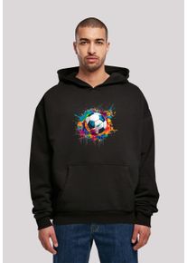 F4NT4STIC Herren Kapuzenpullover "Bunte Fußball Grafik", schwarz, casual, Gr. XL, Obermaterial: 100% Baumwolle, Pullover, Premium Qualität
