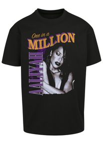 MisterTee Herren T-Shirt "MisterTee Unisex Aaliyah One In A Million Oversize Tee", schwarz, casual, Gr. M, unifarben, 100% Baumwolle, Shirts