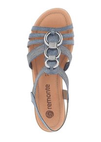 Remonte Damen Sandalette, Gr. 42, schwarz, Synthetik, Synthetik, sportlich, Schuhe