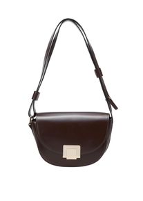 Marc O'Polo MARC O'POLO Damen Umhängetasche "mit edlem Klappverschluss", braun, Leder, unifarben, Taschen
