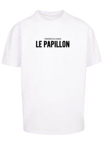 Herren T-Shirt "Upscale by Mister Tee Theorie Du Chaos Oversize Tee", weiß, casual, Gr. L, UPSCALE BY MISTER TEE, bedruckt, 100% Baumwolle, Shirts