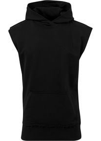Urban Classics Herren Sweatshirt "Urban Classics Herren Open Edge Sleeveless Hoody", schwarz, Gr. L, unifarben, 100% Baumwolle, Sweatshirts