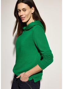 Cecil Damen Hoodie, grün, casual, Gr. XS, unifarben, Sweatware, Obermaterial: 80% Baumwolle, 20% Polyester, Sweatshirts, mit Kapuze