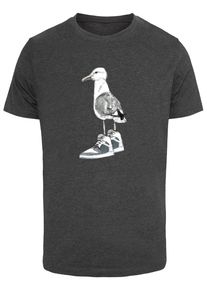 MisterTee Herren T-Shirt "MisterTee Herren Seagull Sneakers Tee", grau, casual, Gr. M, unifarben, 100% Baumwolle, Shirts