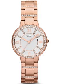 Fossil Damen Quarzuhr "VIRGINIA", rosa, Armbanduhren, Armbanduhr, Damenuhr, Edelstahlarmband