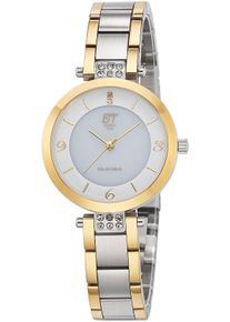 ETT Damen Solaruhr "Solar Drive", gold, Armbanduhren, Armbanduhr, Damenuhr, Edelstahlarmband