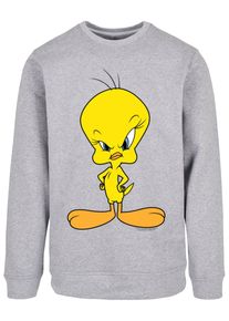 ABSOLUTE CULT Herren Rundhalspullover "ABSOLUTE CULT Herren Looney Tunes - Angry Tweety Crewneck", grau, casual, Gr. XL, mehrfarbig, 50% Baumwolle,