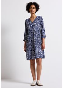 Street One Damen Tunikakleid, blau, casual, Gr. 34, bedruckt, Stoff, 100% Viskose , Kleider, aus Viskose