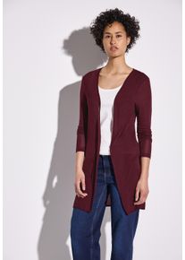 Street One Damen Cardigan, rot, casual, Gr. 44, unifarben, Stoff, 91% Viskose, 9% Elasthan, Strickjacken, aus softem Materialmix