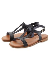 Lascana Damen Sandale "Sommerschuh", Gr. 38, schwarz, Obermaterial: 100% Rindsleder. Decksohle: 100% Textilmaterial. Laufsohle: 100% Synthetik,