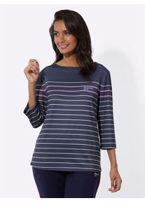 Catamaran Damen Trainingsshirt "Freizeitshirt", blau, Gr. 36, unifarben, gestreift, gemustert, mehrfarbig, 90% Polyester, 10% Elasthan, Shirts