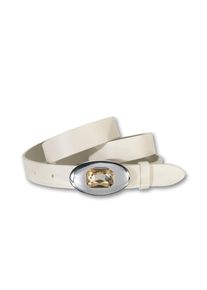 Silbergift Damen Koppelgürtel, beige, elegant,feminin,klassisch,modisch, Gr. 105, Rindsleder, Gürtel, Mit Glitzerstein auf der Schließe