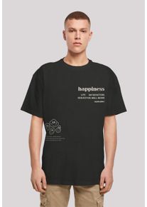 F4NT4STIC Herren T-Shirt "happiness OVERSIZE TEE", schwarz, casual, Gr. XS, Obermaterial: 100% Baumwolle, Shirts, Print